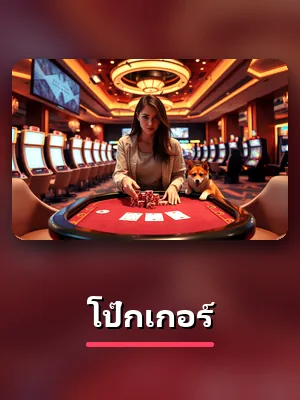 การ์ดเกมโป๊กเกอร์ในห้องคาสิโนของ 78WIN